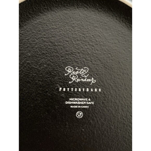 Pottery Barn Set of 4 Rustic Reindeer Salad Plates 9 1/4" - Picture 14 of 14